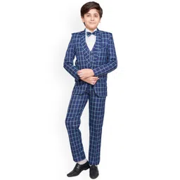 BAESD Boys Checked Single-breasted Party Suit-picture-13