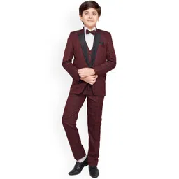 BAESD Boys Checked Single-breasted Party Suit-picture-15