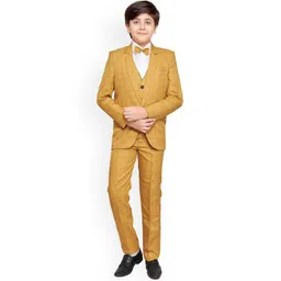 BAESD Boys Checked Single-breasted Party Suit Set-picture-12