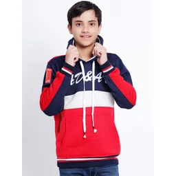 BAESD Boys Colourblocked Hooded Bomber Jacket-picture-36