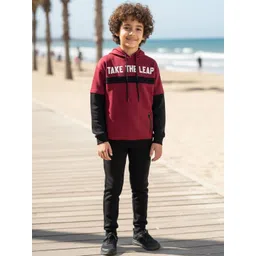 BAESD Boys Colourblocked Hooded Sweatshirt-picture-14