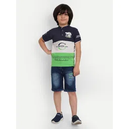 BAESD Boys Colourblocked Pure Cotton T-shirt With Shorts-picture-24