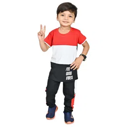 BAESD Boys Colourblocked T-shirt with Trousers-picture-12