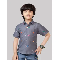 BAESD Boys Comfort Opaque Printed Casual Shirt-picture-27