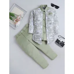 BAESD Boys Embroidered Mandarin Collar Sherwani-picture-38