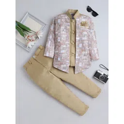 BAESD Boys Embroidered Mandarin Collar Sherwani-picture-36