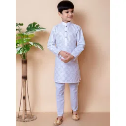 BAESD Boys Embroidered Regular Sequinned Kurta & Pyjamas-picture-17
