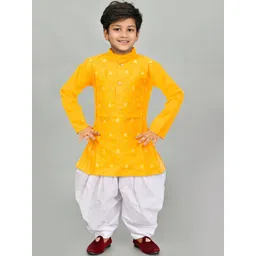 BAESD Boys Ethnic Embroidered Regular Sequinned Kurta with Patiala-picture-36