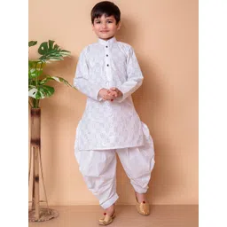 BAESD Boys Ethnic Motifs Embroidered Regular Kurta & Patiala-picture-26