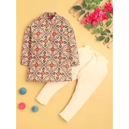 BAESD Boys Ethnic Motifs Printed Kurta with Pyjama-picture-38