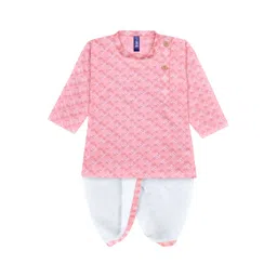 BAESD Boys Ethnic Motifs Printed Mandarin Collar Kurta with Dhoti Pants-picture-34