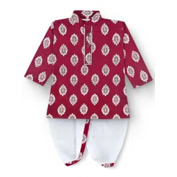 BAESD Boys Ethnic Motifs Printed Regular Kurta with Dhoti Pants-picture-43