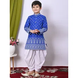 BAESD Boys Floral Embroidered Regular Sequinned Kurta with Patiala-picture-37