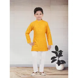 BAESD Boys Geometric Printed Sequinned Straight Kurta With Pyjamas-picture-12