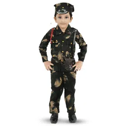 BAESD Boys Green Printed Shirt with Trousers-picture-35