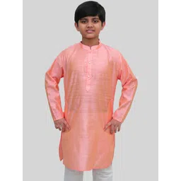BAESD Boys Long Sleeves Mandarin Collar Silk Thread Work Kurta-picture-38