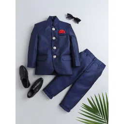 BAESD Boys Mandarin Collar Bandhgala 2 Piece Suit-picture-44
