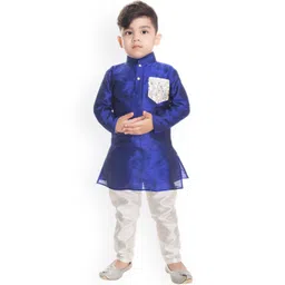 BAESD Boys Mandarin Collar Regular Sequinned Kurta with Pyjamas-picture-19