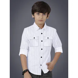 BAESD Boys Modern Opaque Striped Casual Shirt-picture-46
