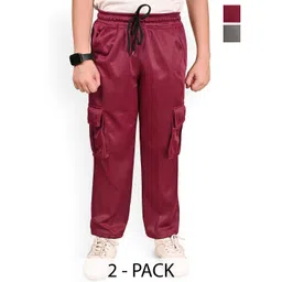 BAESD Boys Pack Of 2 Cargo Mid Rise Trackpants-picture-34