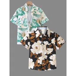 BAESD Boys Pack of 2 Floral Printed Cotton Shirts-picture-39