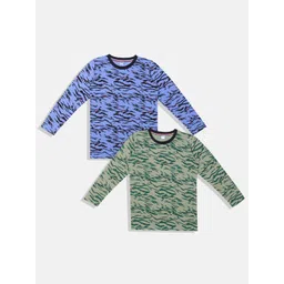 BAESD Boys Pack Of 2 Floral Printed Round Neck Cotton T-shirt-picture-47