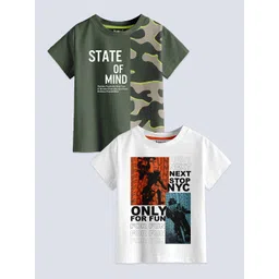 BAESD Boys Pack Of 2 Graphic Printed Cotton T Shirts-picture-11