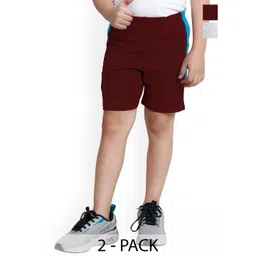 BAESD Boys Pack Of 2 High-Rise Pure Cotton Regular Shorts-picture-39