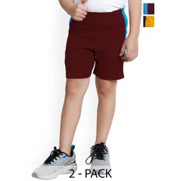 BAESD Boys Pack Of 2 High Rise Pure Cotton Shorts-picture-58