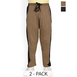 BAESD Boys Pack Of 2 Pure Cotton Mid Rise Side Panel Detail Track Pants-picture-26