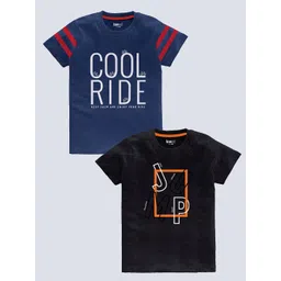 BAESD Boys Pack Of 2 Typography Printed Cotton T-shirt-picture-29