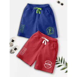 BAESD Boys Pack of 2 Typography Printed Mid-Rise Shorts-picture-32