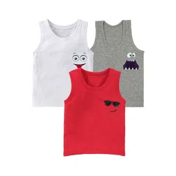 BAESD Boys Pack Of 3 Assorted Printed Cotton Innerwear Vests-picture-18