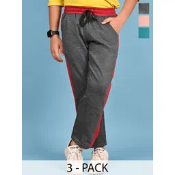 BAESD Boys Pack Of 3 Colourblocked Mid-Rise Track Pant-picture-58