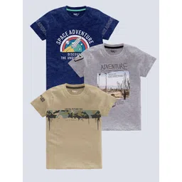 BAESD Boys Pack of 3 Graphic Printed Cotton T-shirt-picture-32