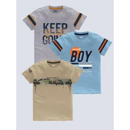 BAESD Boys Pack of 3 Graphic Printed Cotton T-shirt-picture-38
