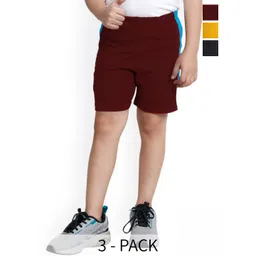 BAESD Boys Pack Of 3 High-Rise Pure Cotton Regular Shorts-picture-41