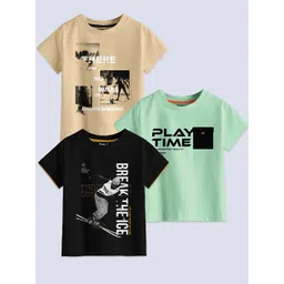 BAESD Boys Pack Of 3 Printed Cotton T-shirt-picture-18