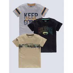 BAESD Boys Pack Of 3 Printed Round Neck Cotton T-shirt-picture-26