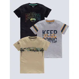 BAESD Boys Pack Of 3 Printed Round Neck Cotton T-shirt-picture-27