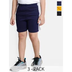 BAESD Boys Pack of 3 Side Tape Pure Cotton Regular Shorts-picture-21