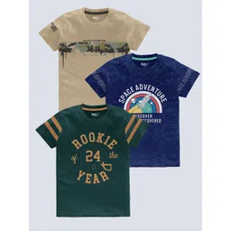 BAESD Boys Pack Of 3 Typography Printed Cotton T-shirt-picture-44