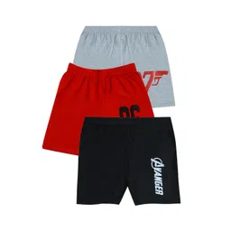 BAESD Boys Pack Of 3 Typography Printed Pure Cotton Shorts-picture-19