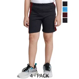 BAESD Boys Pack of 4 Colourblocked High-Rise Cotton Regular Shorts-picture-28