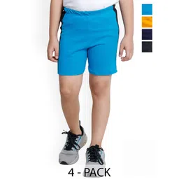 BAESD Boys Pack Of 4 High Rise Pure Cotton Shorts-picture-52