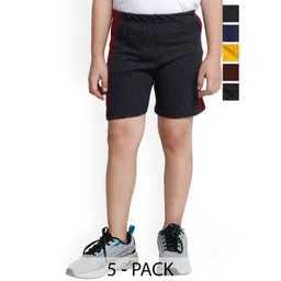 BAESD Boys Pack of 5 Colourblocked High-Rise Cotton Regular Shorts-picture-25
