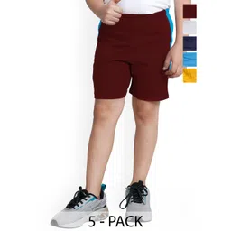 BAESD Boys Pack Of 5 High-Rise Pure Cotton Shorts-picture-19