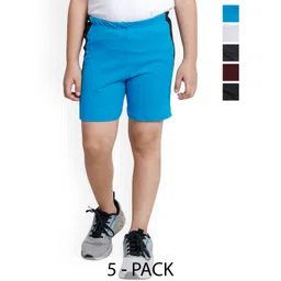 BAESD Boys Pack Of 5 High-Rise Pure Cotton Shorts-picture-10