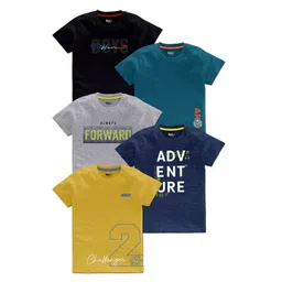 BAESD Boys Pack Of 5 Typography Printed T-Shirt-picture-10