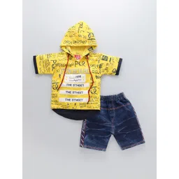 BAESD Boys Printed Hooded T-shirt with Shorts-picture-13